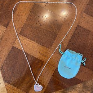 Tiffany & Co. Silver Heart Pendant + Necklace